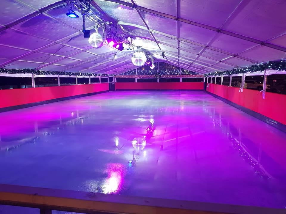 Windsor On Ice at night